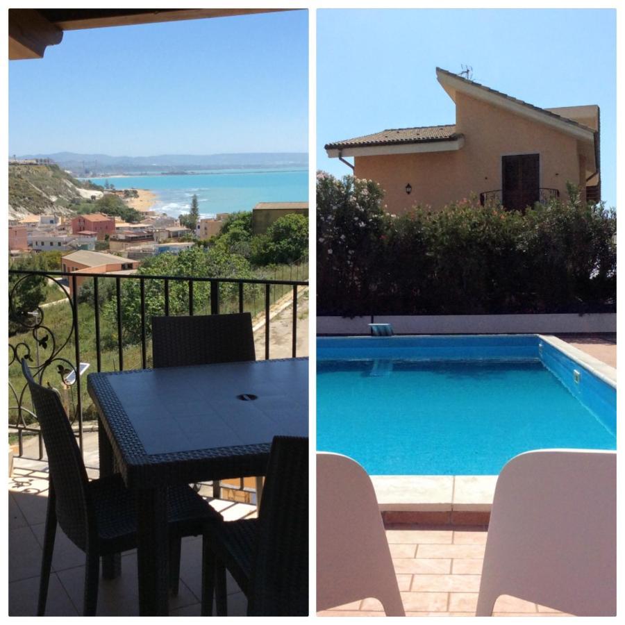 Nuovo Apt In Villa Full Optional Con Piscina E Veranda Vista Mare A 500 Mt Dalla Spiaggia Della Scala Realmonte Dış mekan fotoğraf