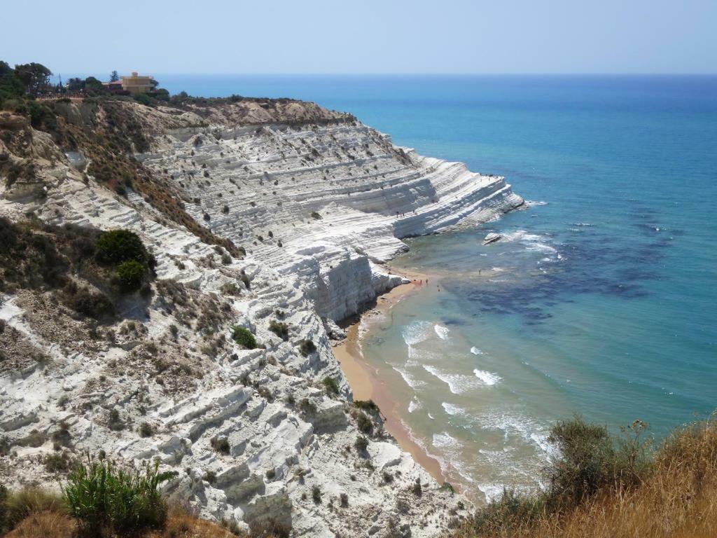 Nuovo Apt In Villa Full Optional Con Piscina E Veranda Vista Mare A 500 Mt Dalla Spiaggia Della Scala Realmonte Dış mekan fotoğraf